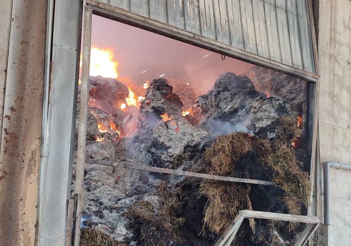 Fuego en nave de Becilla de Valderaduey