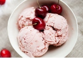 Helado de cerezas