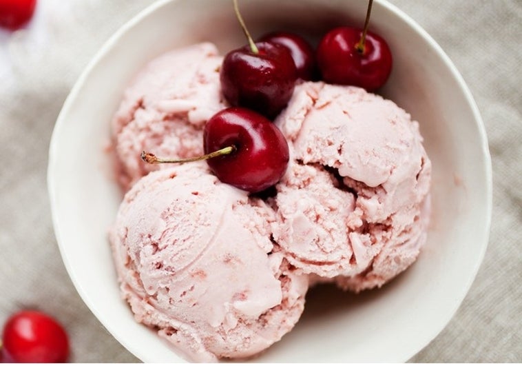 Helado de cerezas