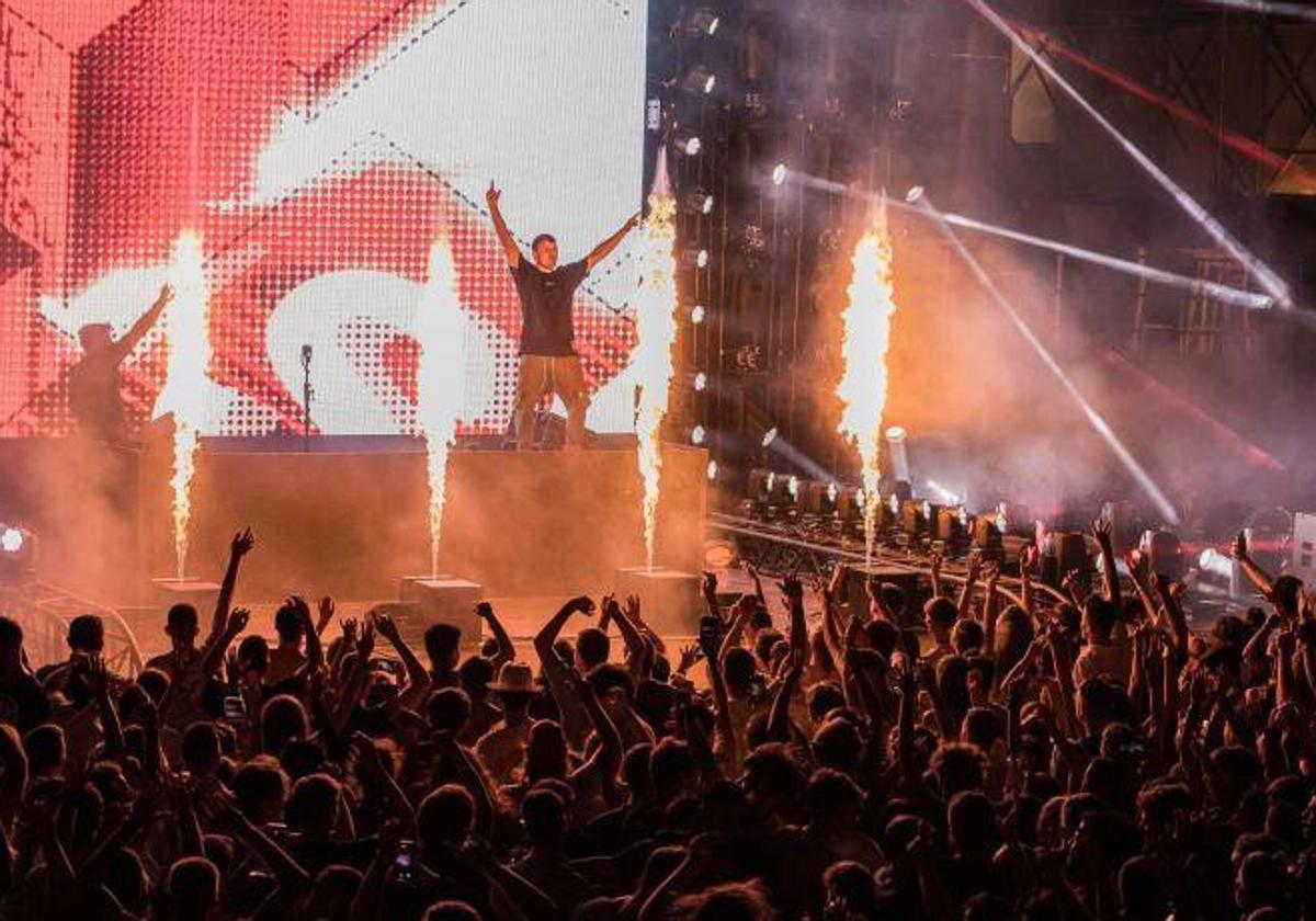 Martin Garrix en un concierto en España.