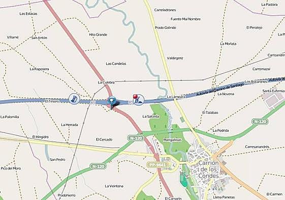 Plano del lugar del accidente.