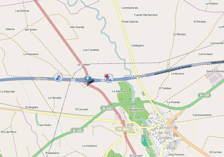 Plano del lugar del accidente.