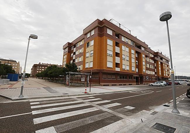 Las nuevas farolas en una de las calles del Sector 8.