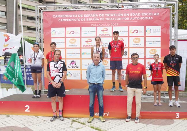 Podio del Campeonato de España escolar.