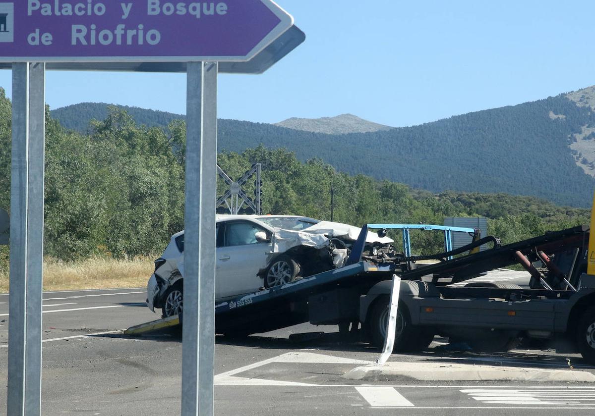 Accidente en la N-603, cerca de Revenga.