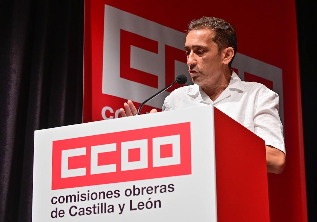 Vicente Andrés en un acto de CCOO