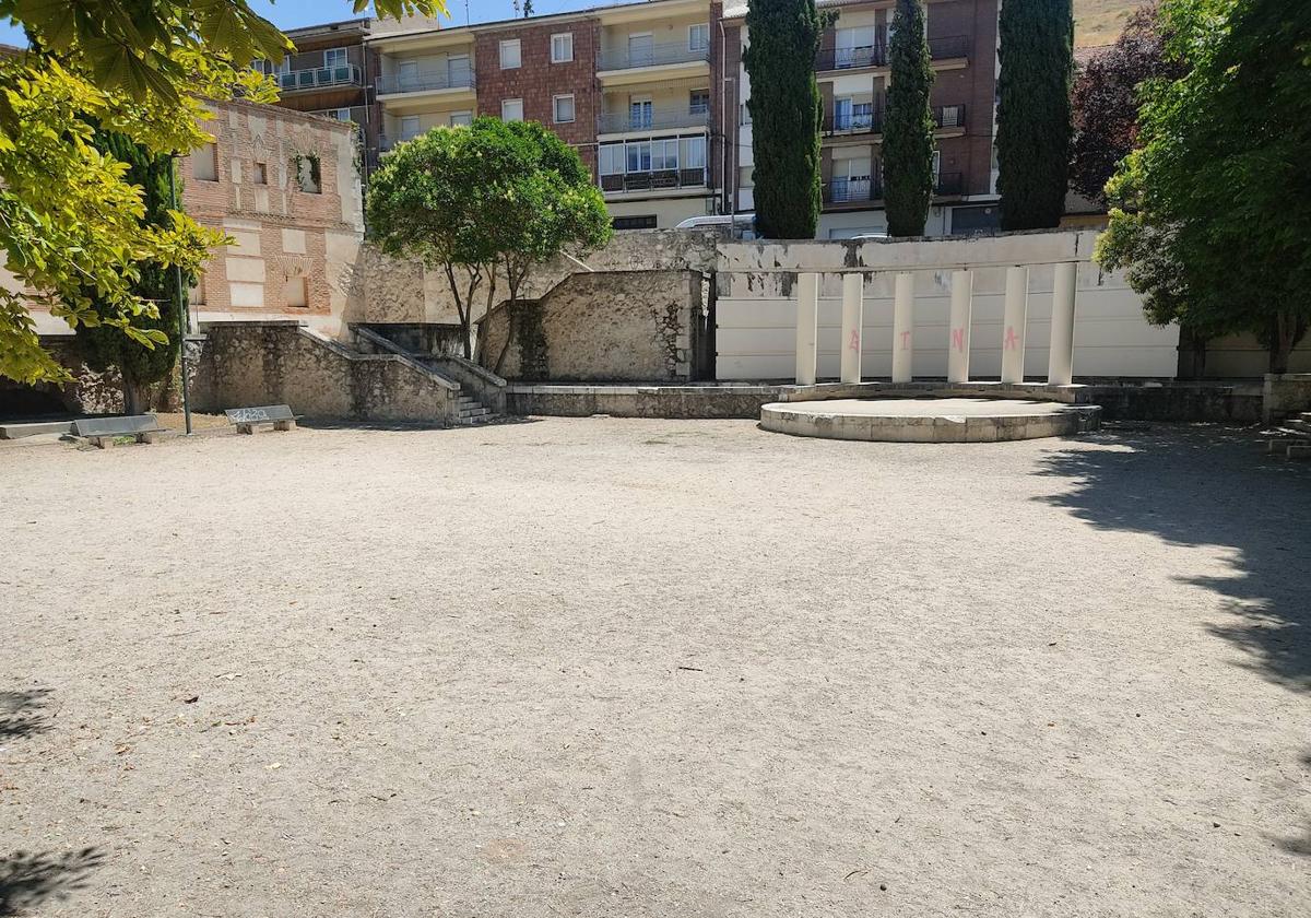 Zona del escenario y donde se situará el graderío del auditorio al aire libre en San Francisco.