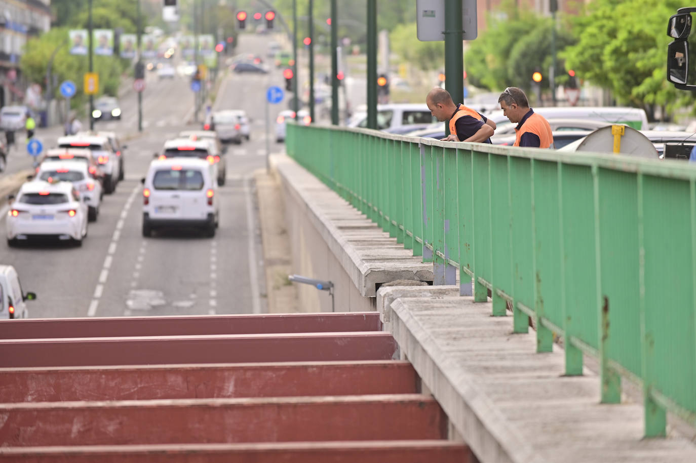 Corte de un carril en el túnel de la Circular, en Valladolid