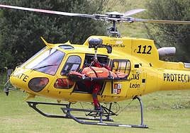 Un helicóptero del 112 de protección Ciudadana de Castilla y León. Foto de archivo.