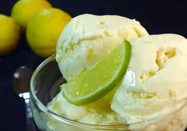 Sorbete helado de limón