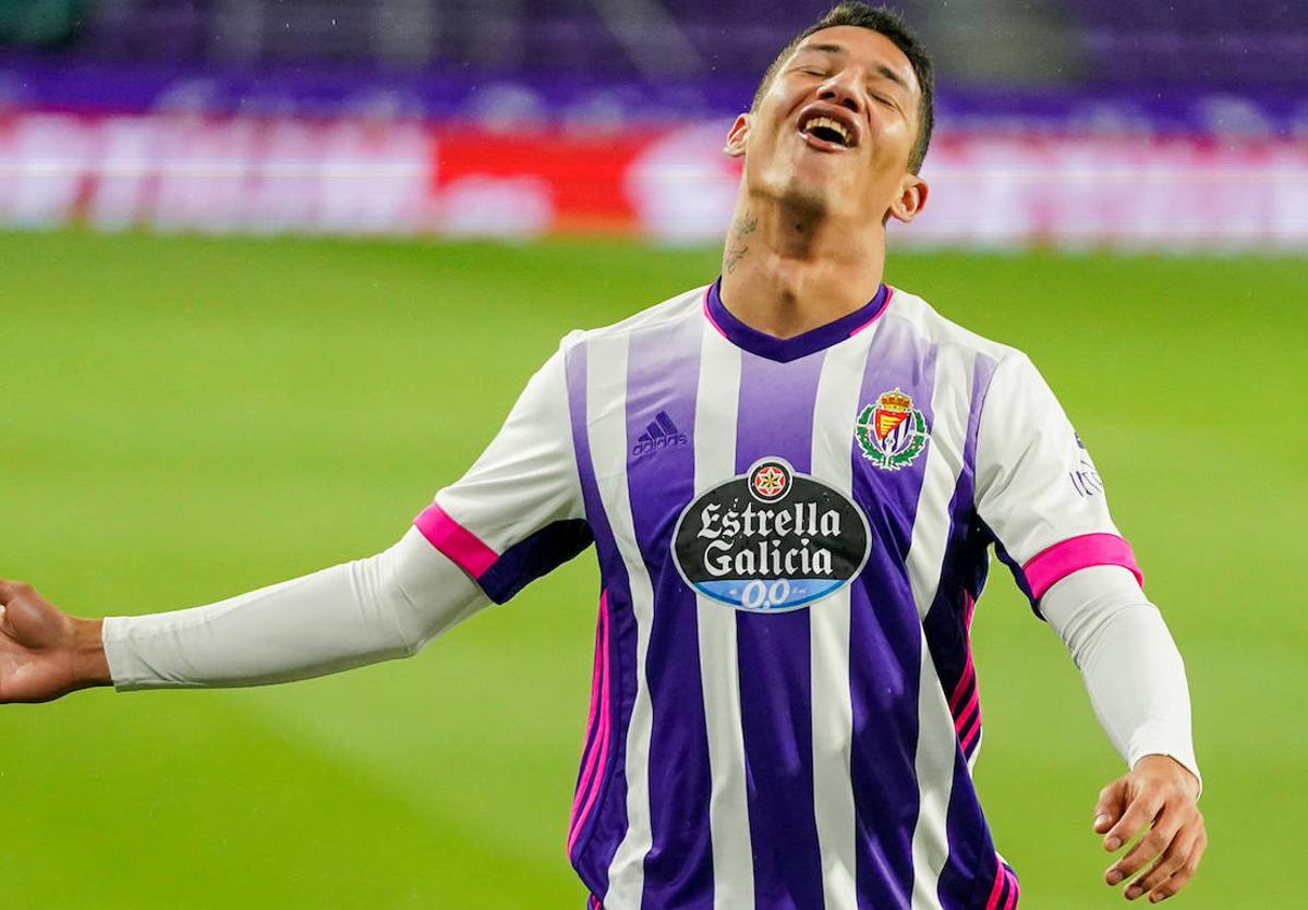 Marcos André, durante un partido con el Real Valladolid.