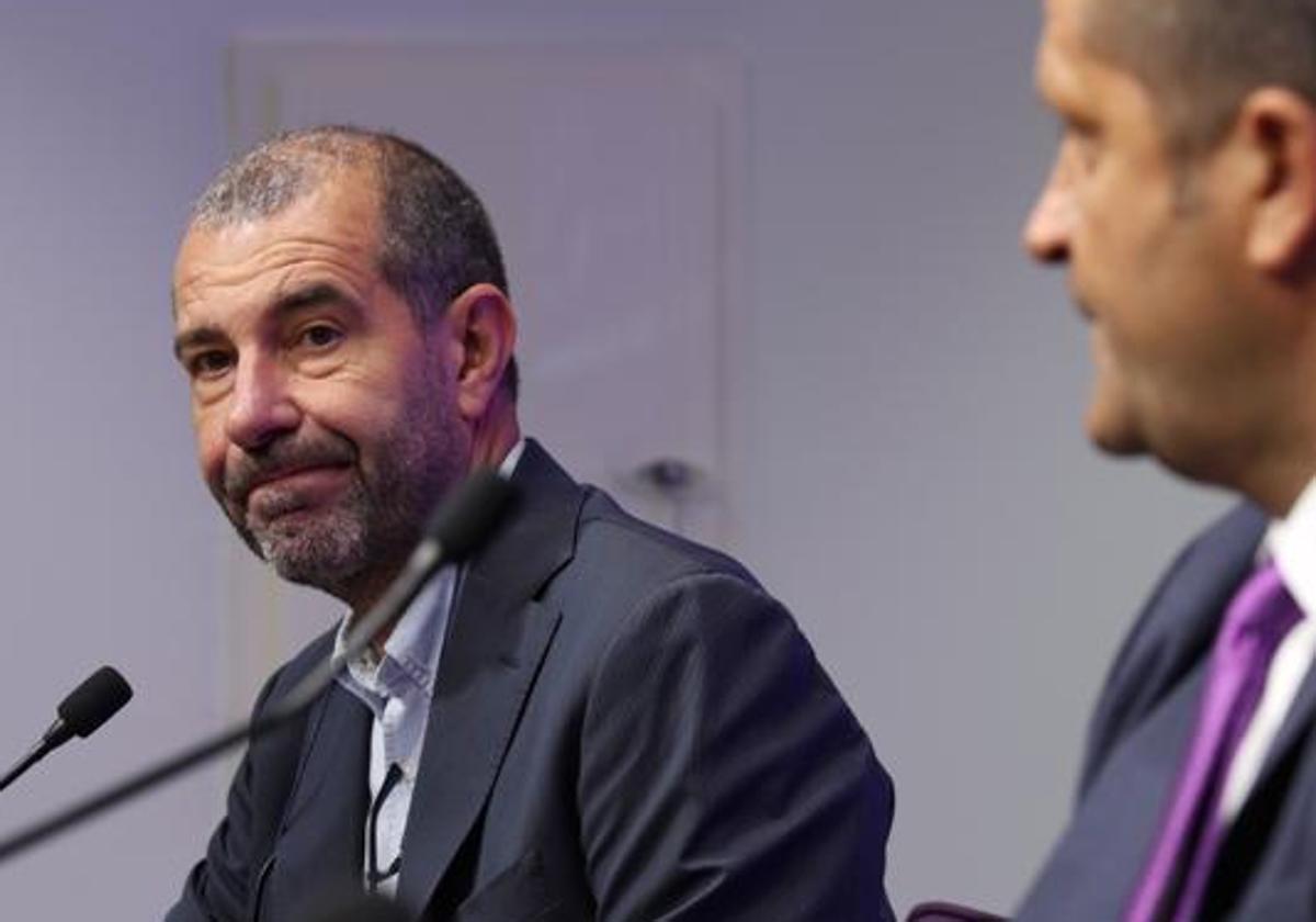 David Espinar, este miércoles durante la presentación de Domingo Catoira como nuevo director deportivo del Real Valladolid.