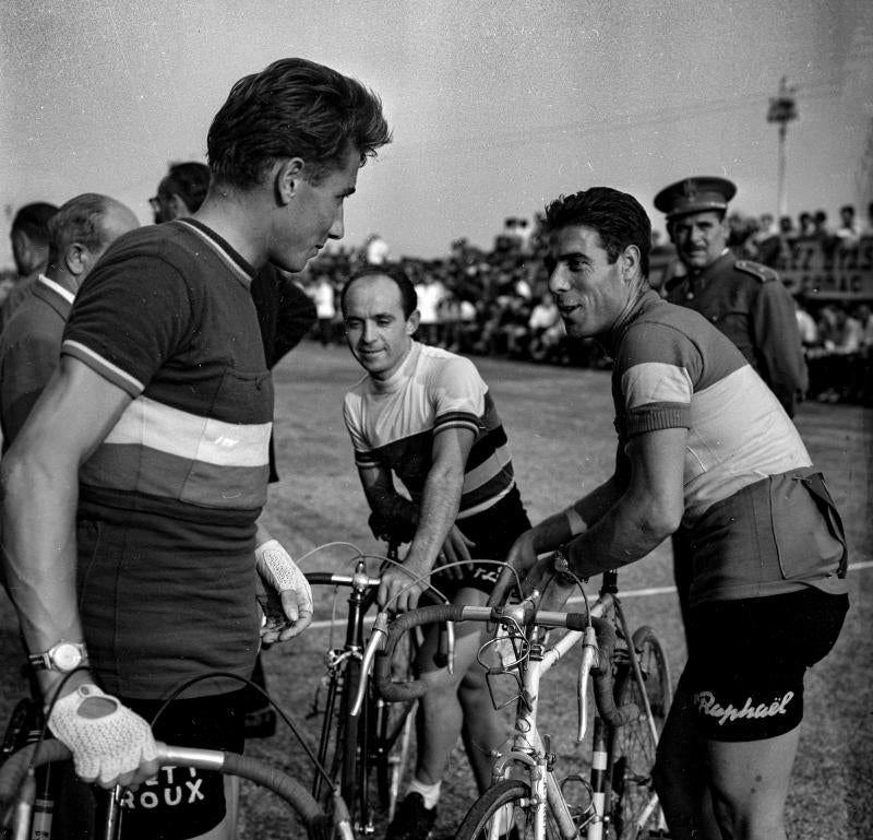 Bahamontes y Jacques Anquetil, entre los que había una gran competencia por los títulos a nivel europeo.