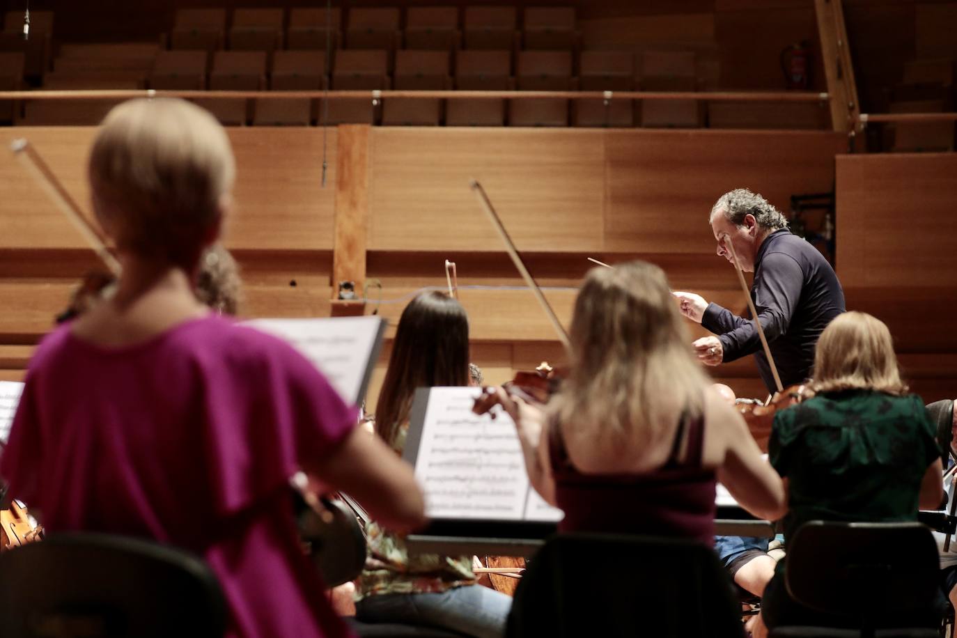 Ensayo de la Orquesta Sinfónica de Castilla y León en el Centro Cultural Miguel Delibes