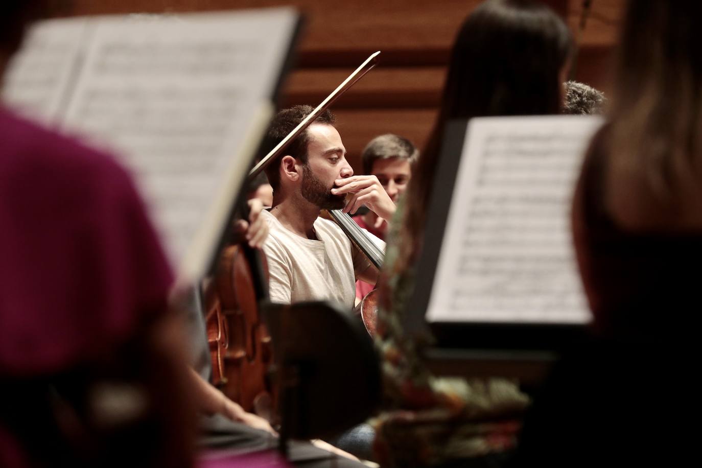 Ensayo de la Orquesta Sinfónica de Castilla y León en el Centro Cultural Miguel Delibes