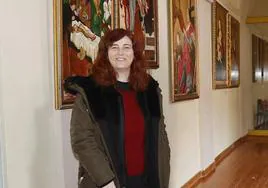 Pilar Diez, en el centro de artes escénicas de Paredes.