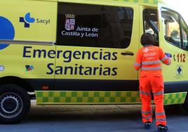 Ambulancia del servicio de emergencias 112 de Castilla y León.