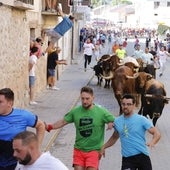 Encierro rápido y capea entretenida en Peñafiel