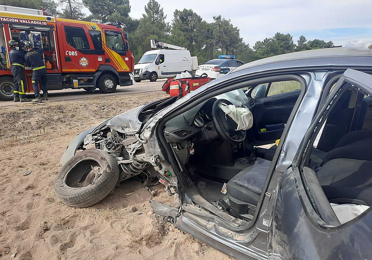 Estado en el que ha quedado uno de los vehículos siniestrados.