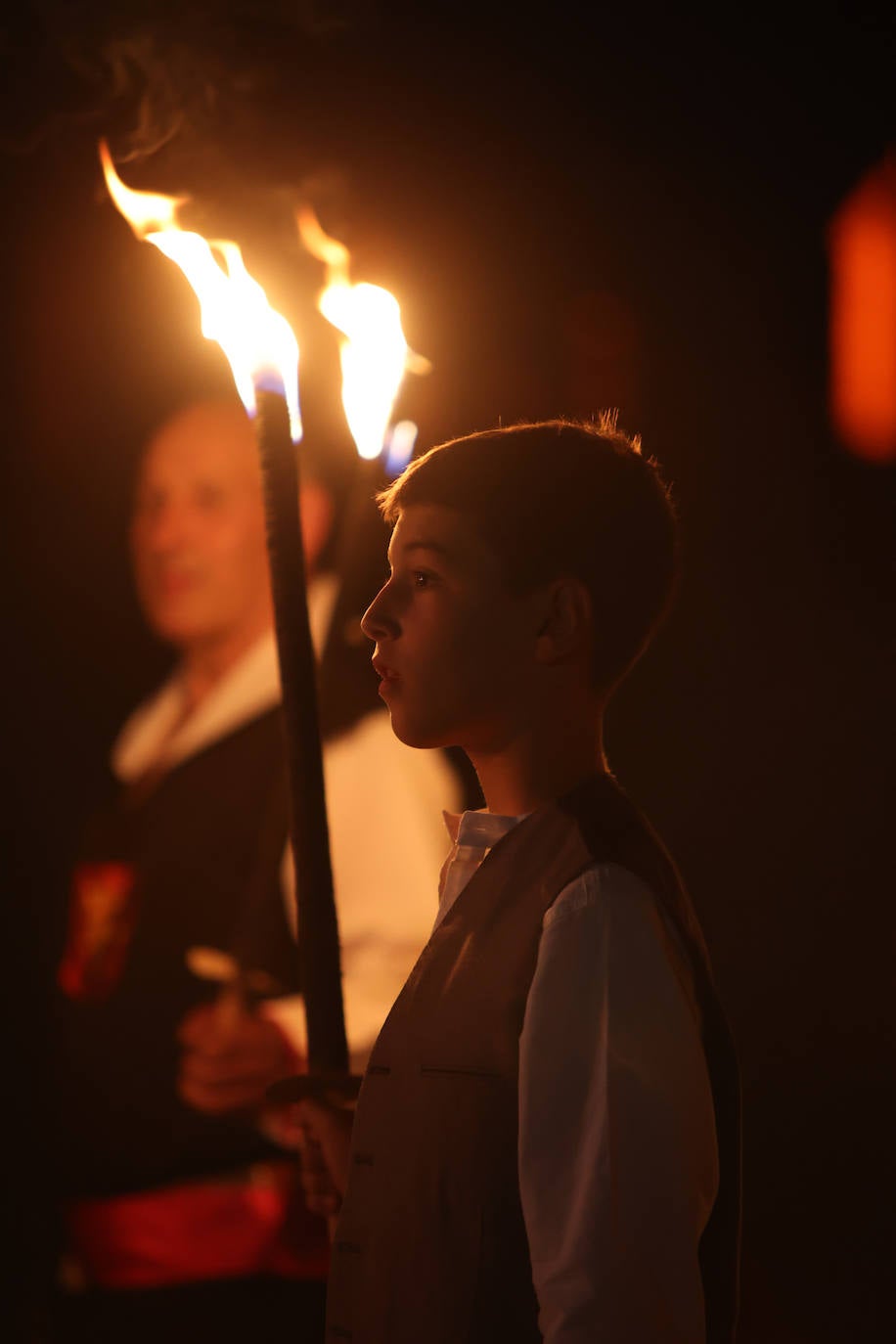 Desfile de antorchas en la Feria Renacentista de Medina del Campo