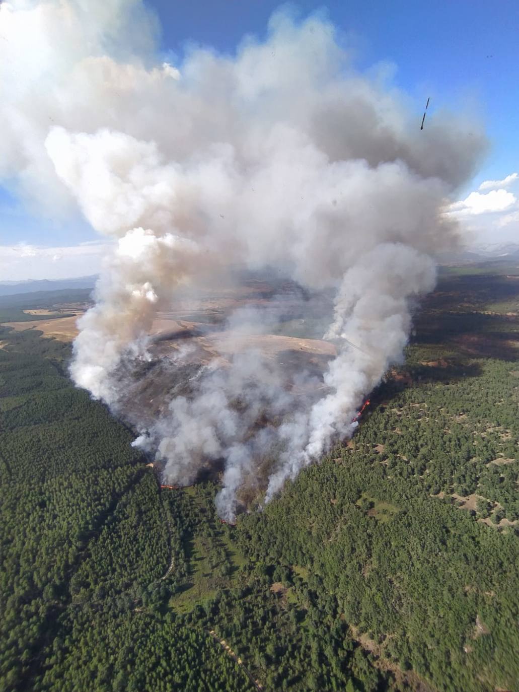 El incendio de nivel 2 en San Bartolomé de Rueda, en imágenes