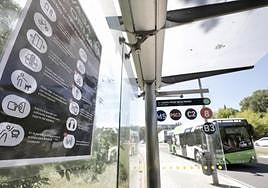 Parada de Auvasa en Parquesol.