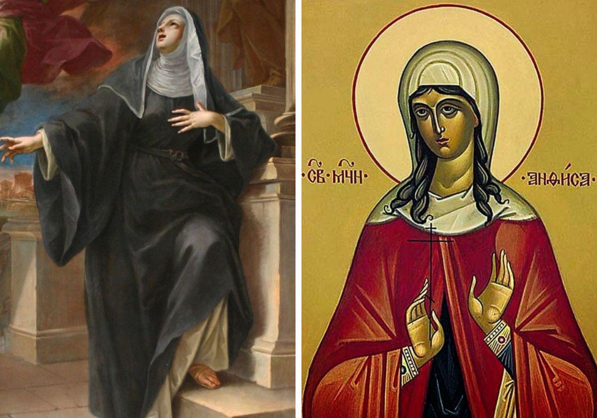 Santa Mónica de Hipona y Santa Antusa mártir.