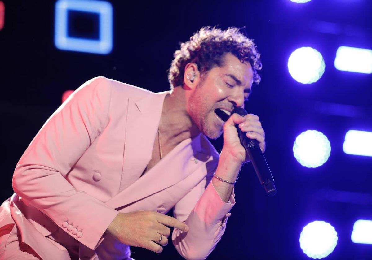 David Bisbal, durante su actuación.