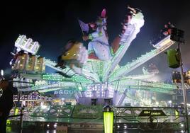 'El canguro', en pleno viaje en el Ferial.