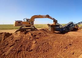 Obras en Los Oteros.