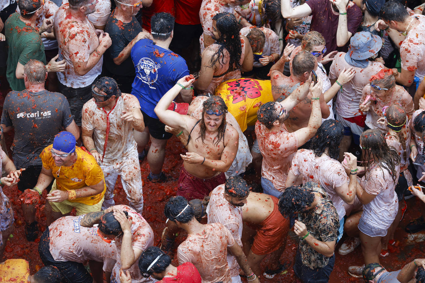 La Tomatina de Buñol, en imágenes