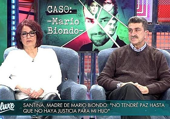 Los padres de Mario Biondo, Santina D'Alessandro y Pippo Biondo, en una entrega de 'Sálvame'.