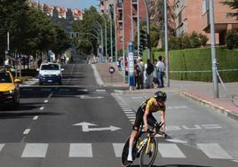 Las últimas pedaladas previas a la crono sobre suelo de Parquesol.