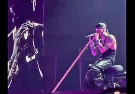 Rauw Alejandro, durante su concierto en Barcelona.