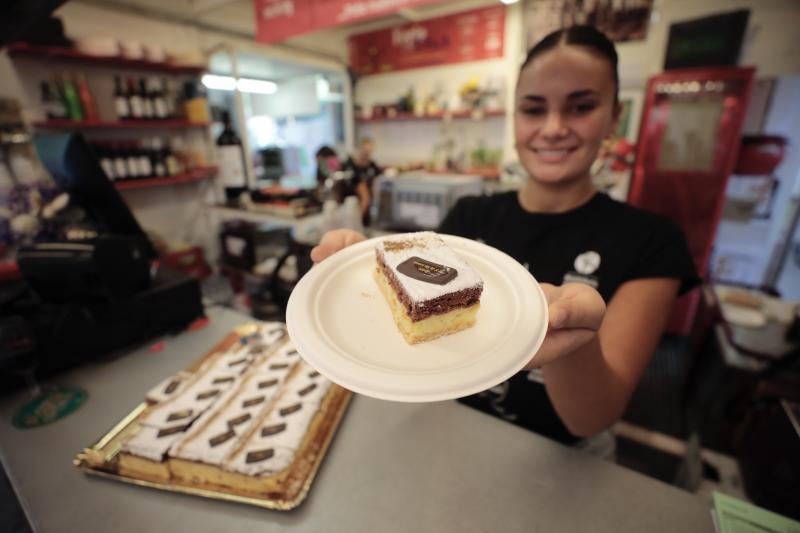 Postre de San Lorenzo en la caseta de cafetería Moka.