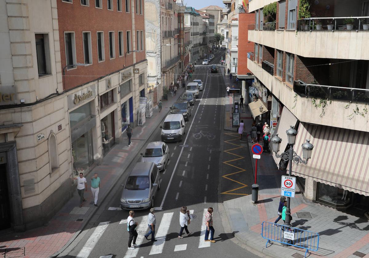 Vista de las calles Don Sancho y La Cestilla.