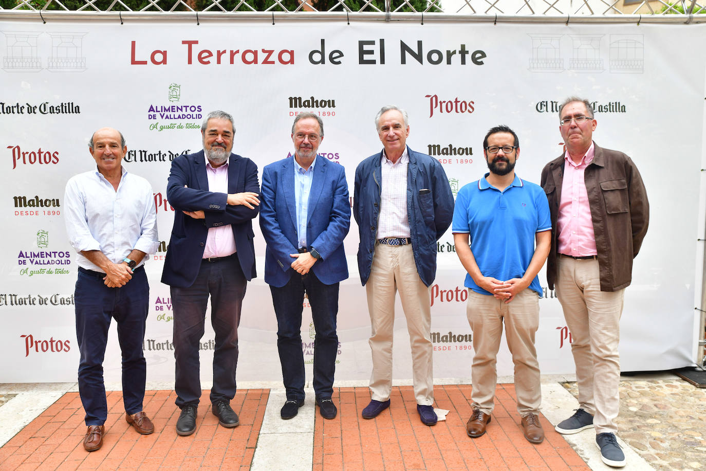 Ángel Catena (Fundación Santa María la Real), Carlos Aganzo (director de relaciones institucionales de El Norte de Castilla), Ignacio Fernández (presidente de la Fundación Santa María la Real), Roberto Jiménez, Álvaro Retortillo y José Luis Vélez (Fundación Santa María la Real).