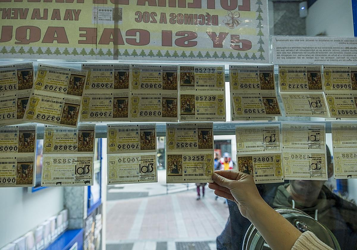 Despacho de loterías en Valladolid.