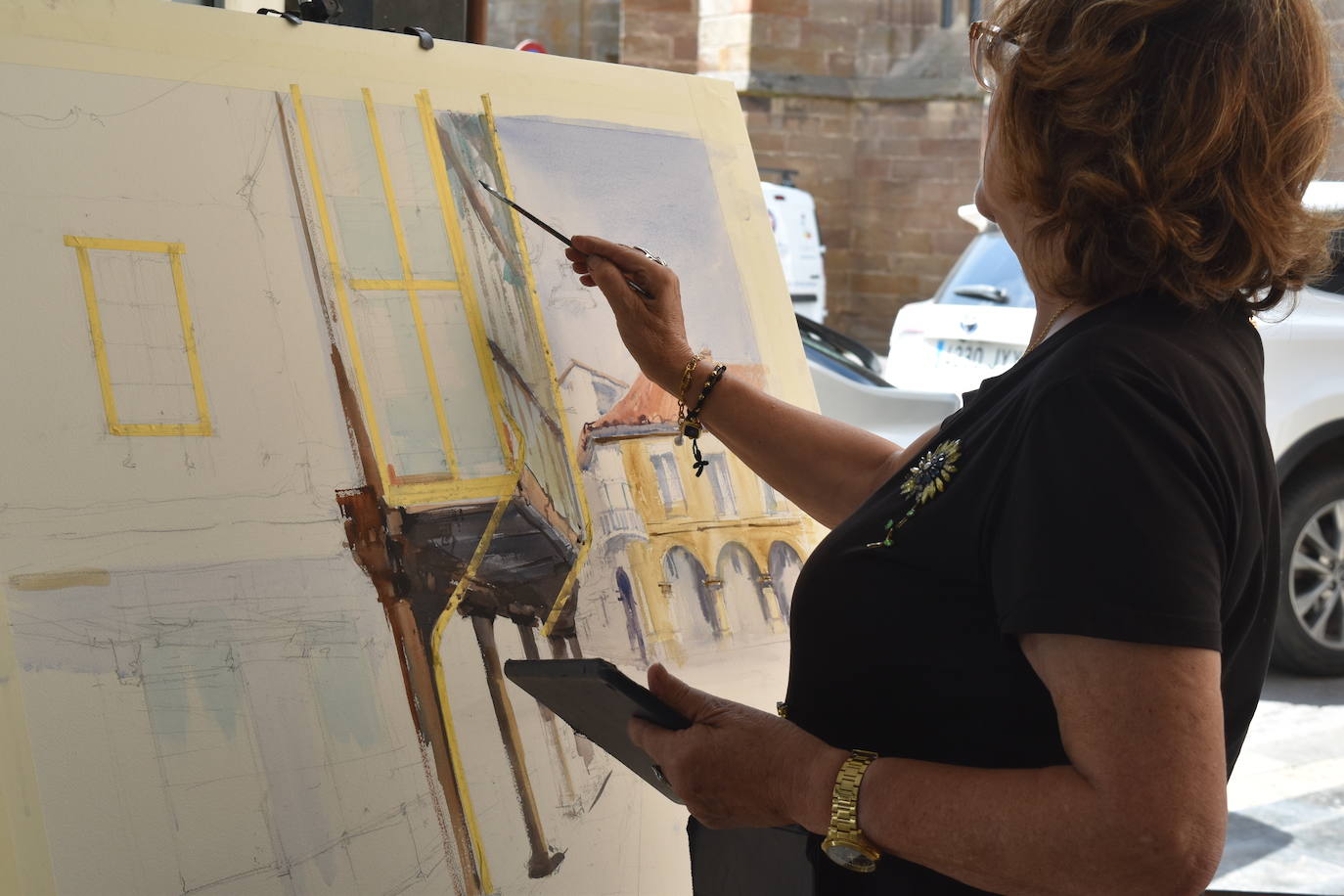 Artistas y lienzos invaden la villa de Aguilar