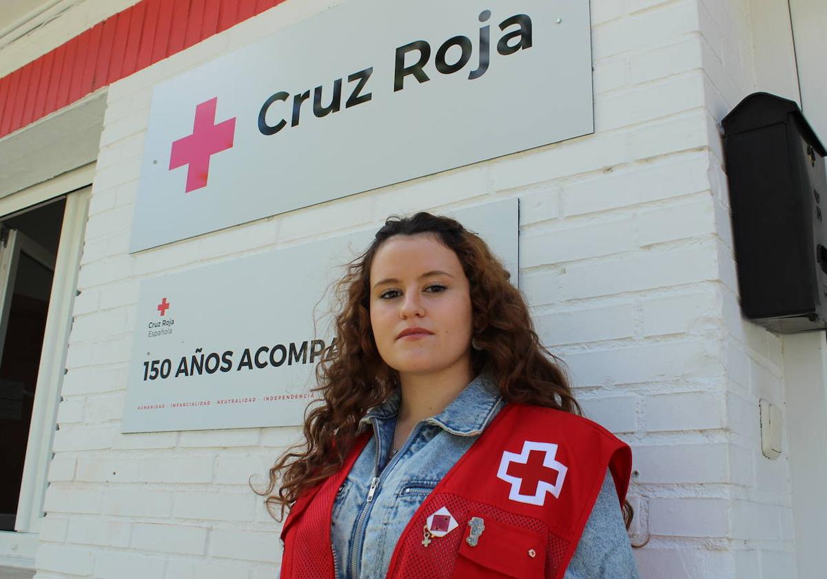 La presidenta de Cruz Roja Cantalejo, Carlota Lobo, en la sede de la organización.