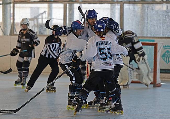 Celebración al término del encuentro.