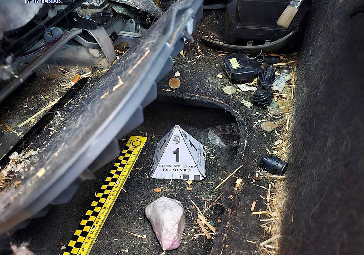 La droga, en el maletero del coche.