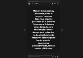 Mensaje del cantante en su cuenta de X, la red social que sustituye a Twitter. A la derecha, una imagen del artista.