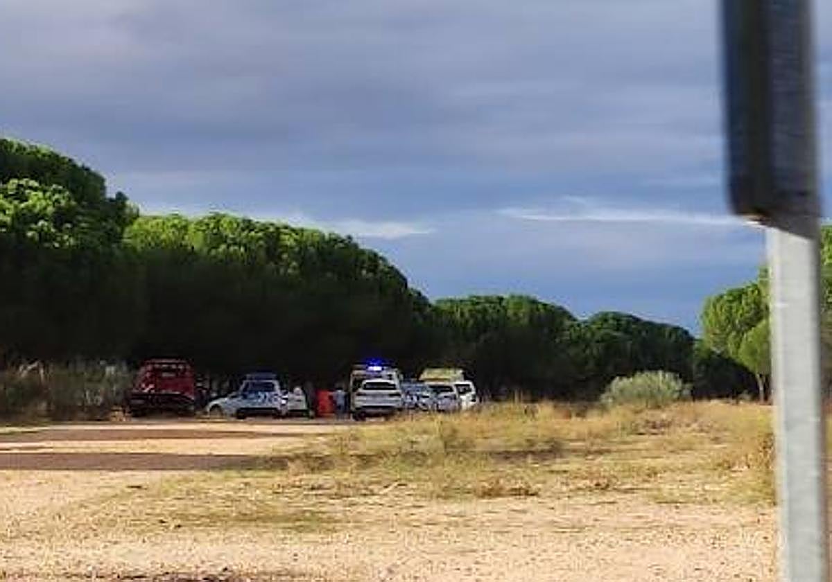 Despliegue policial y sanitario tras el accidente.