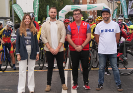 Rebeca Bezos (El Corte Inglés), Santiago Gómez (MALFRE), Juan José Zancada (Cruz Roja Valladolid) y Jon Vallejo (MAHLE)