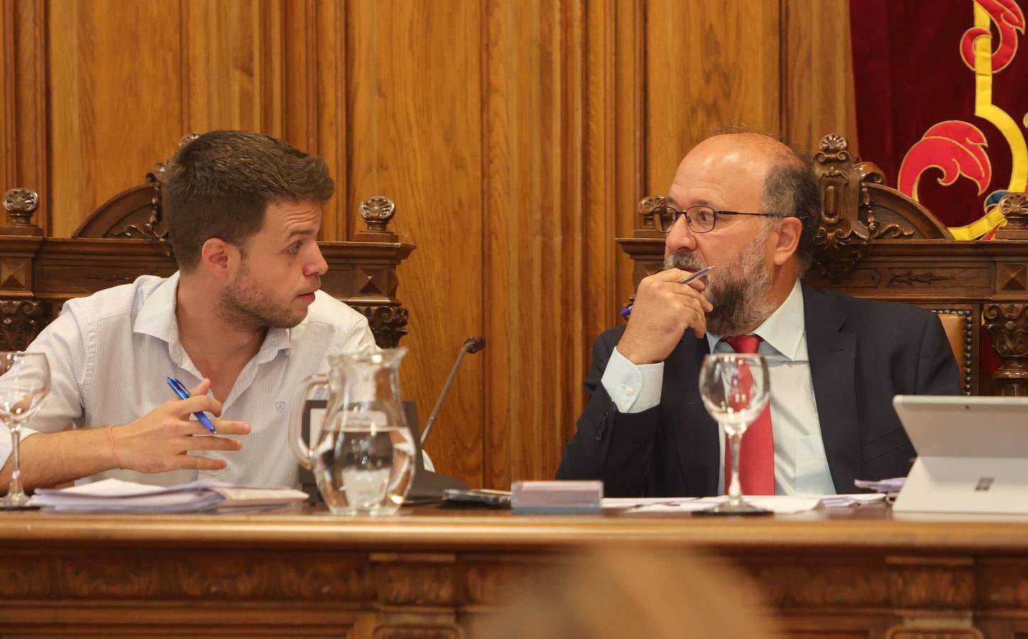 Imágenes del pleno que ha aprobado la urbanización de la Dársena