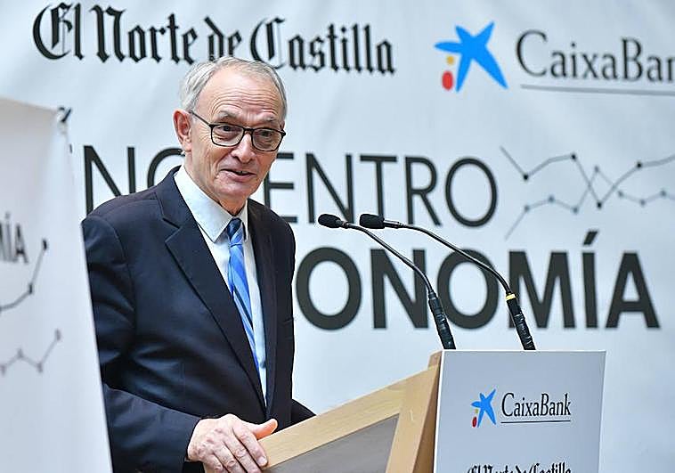 Antón Costas, presidente del CES de España, en un momento de su intervención en el Encuentro de Economía de El Norte de Castilla y Caixabank.