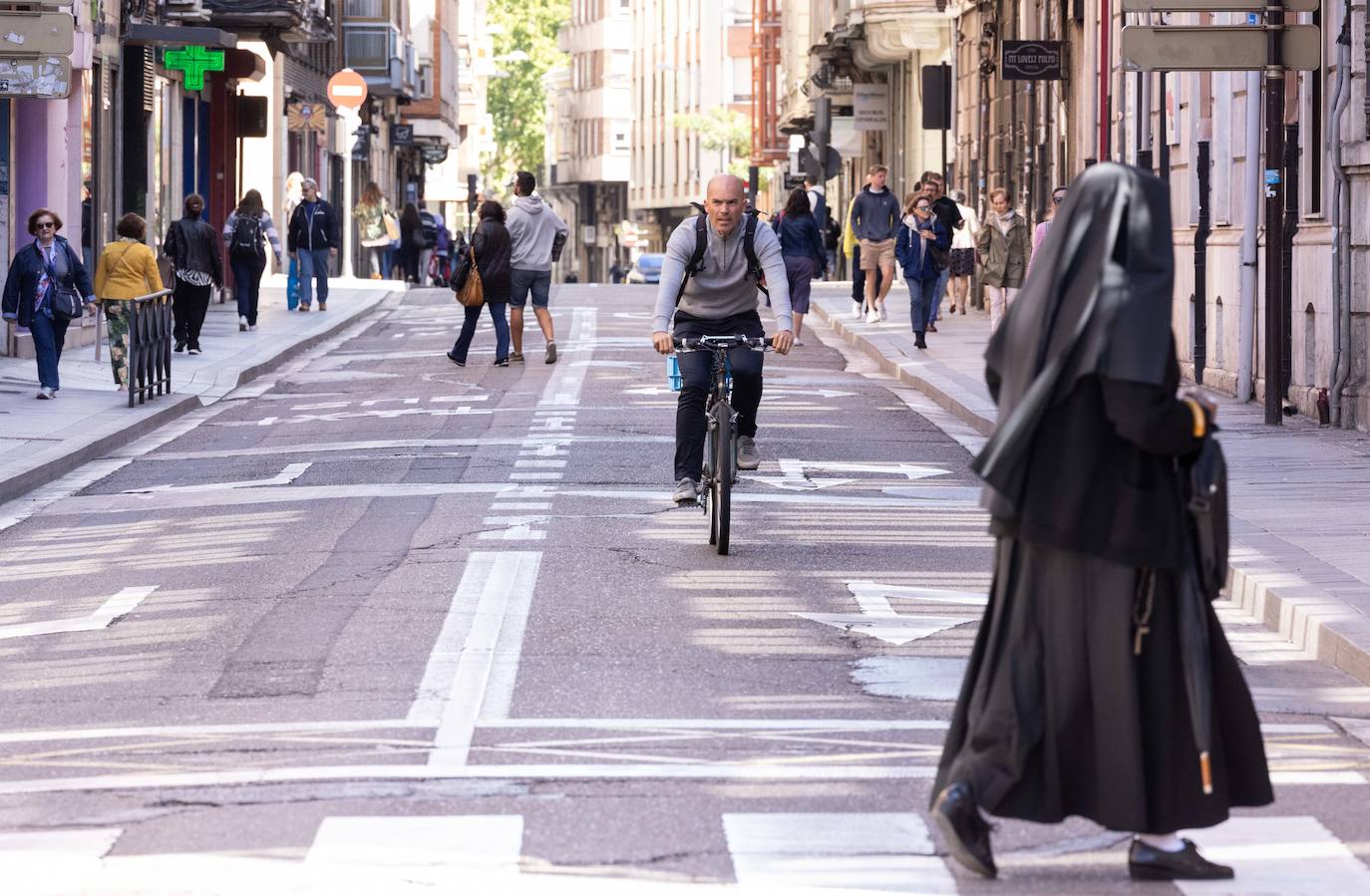 Imágenes del centro de Valladolid en el Día Sin Coche