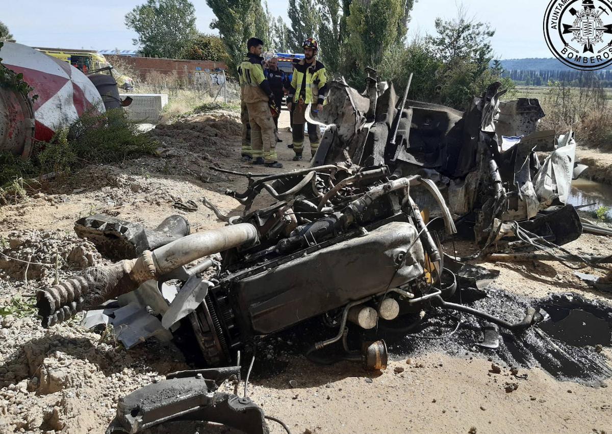 Imagen secundaria 1 - Imágenes del accidente.