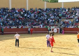 Probadilla en la plaza de toros de Cuéllar.